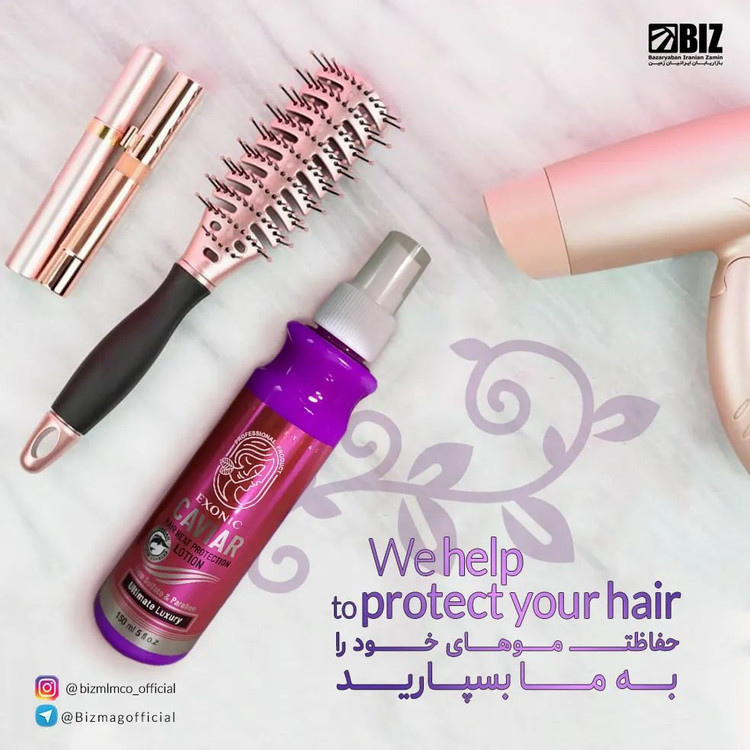 لوسیون محافظ حرارتی مو حاوی عصاره خاویار اکسونیک ۱۵۰ میل